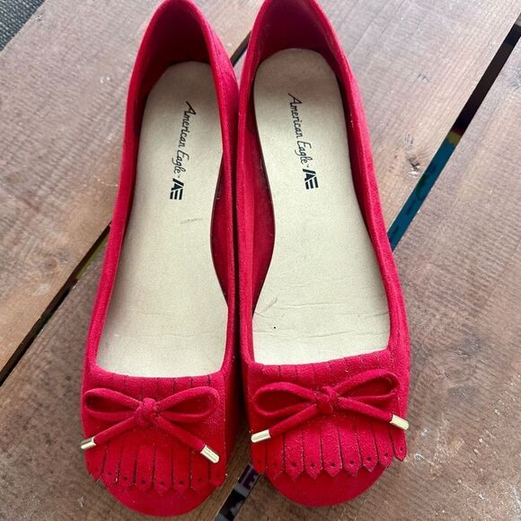 American Eagle Outfitters Shoes - American Eagle red, ballet flats.